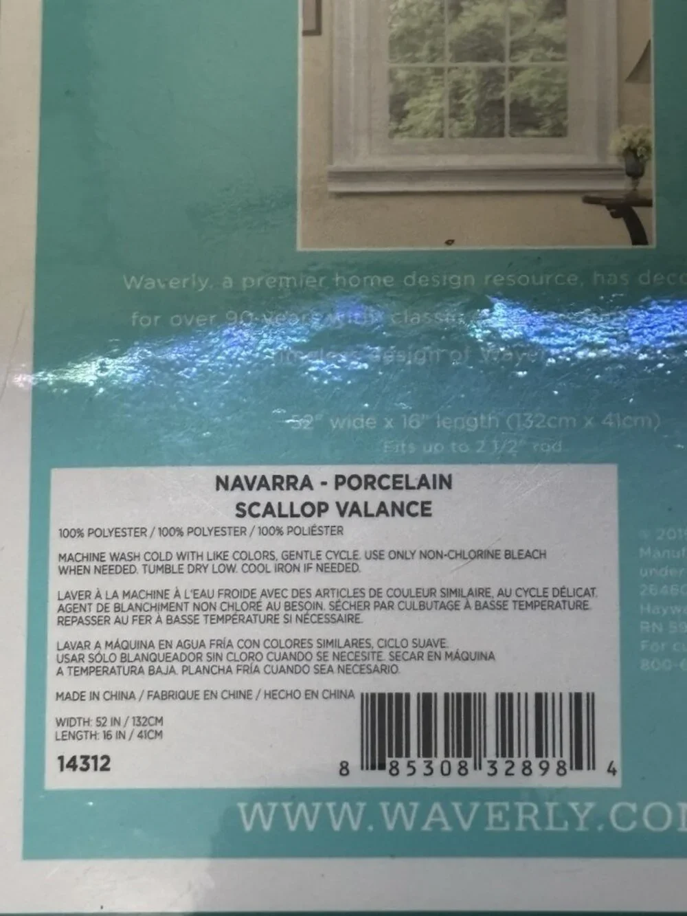 Traditions by Waverly Navarra Antique Scallop Valance Rod Pocket 52